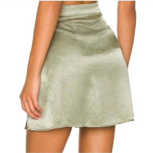 L*space Metallic Satin Mini Skirt Sz XL - Picture 2 of 7